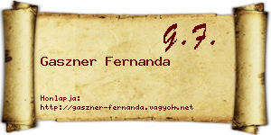 Gaszner Fernanda névjegykártya